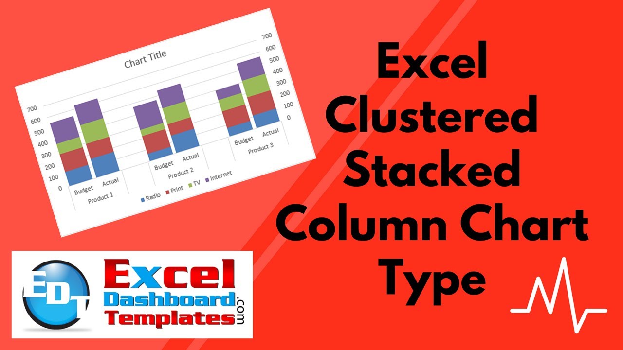 How to Make a Clustered Stacked and Multiple Unstacked Chart in Excel 2019