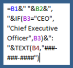 This how Not to use Concatenate Template Formulas in Excel for Dashboards