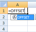 Sample File of Excel Template Dashboard Tutorial Offset Function