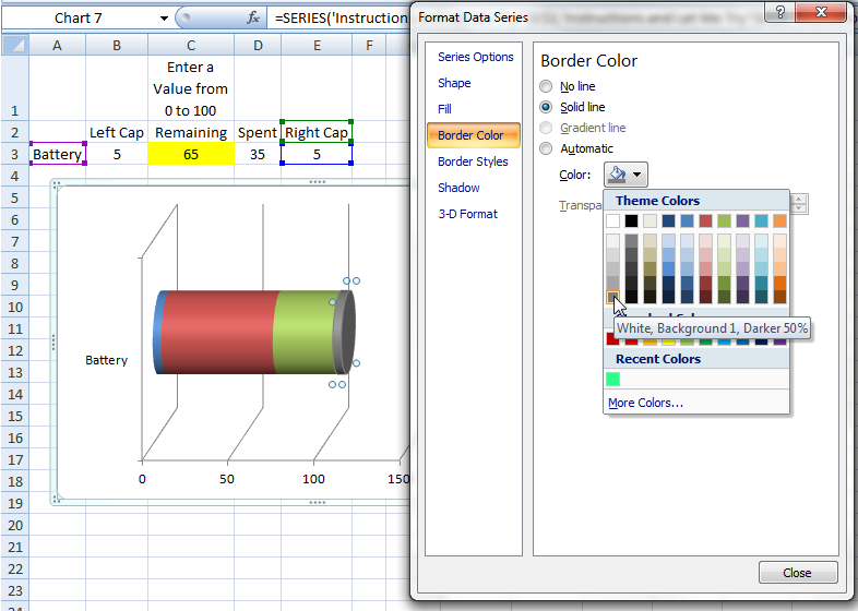 Battery Chart In Excel