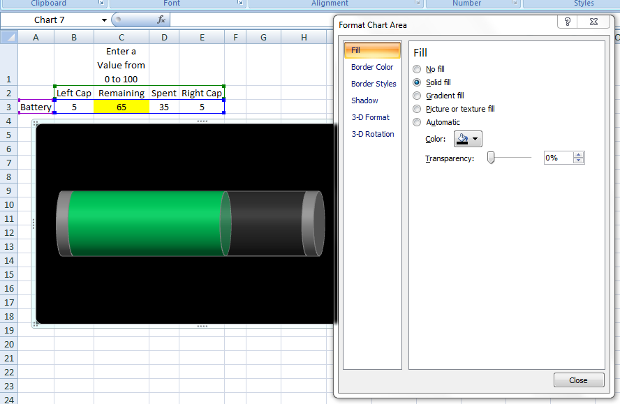 Battery Chart In Excel