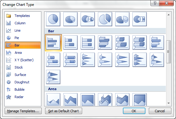 Bar Chart Types Excel