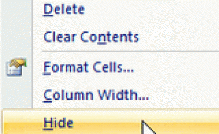 Show Hide Excel Menu