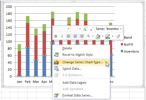 Excel Band Chart