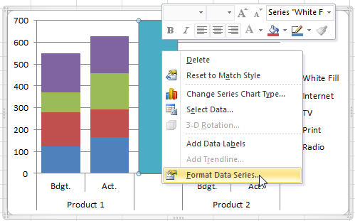 Excel Clustered Stacked Column Chart Template