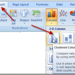 Insert Column Chart