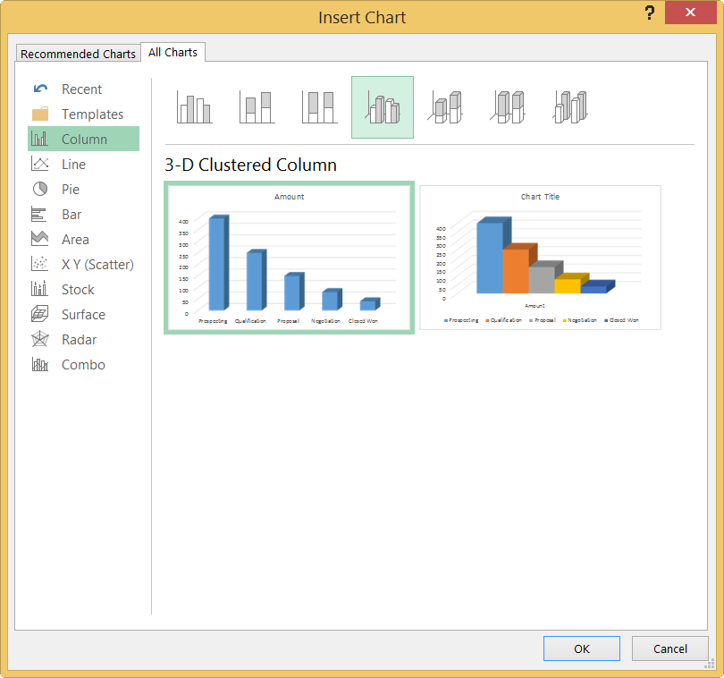 Pyramid Chart In Excel 2013