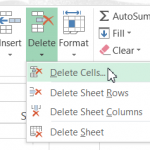 Delete Cells Button