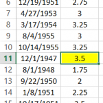 Delete Last Data Point in Original Data and Shift Column Up