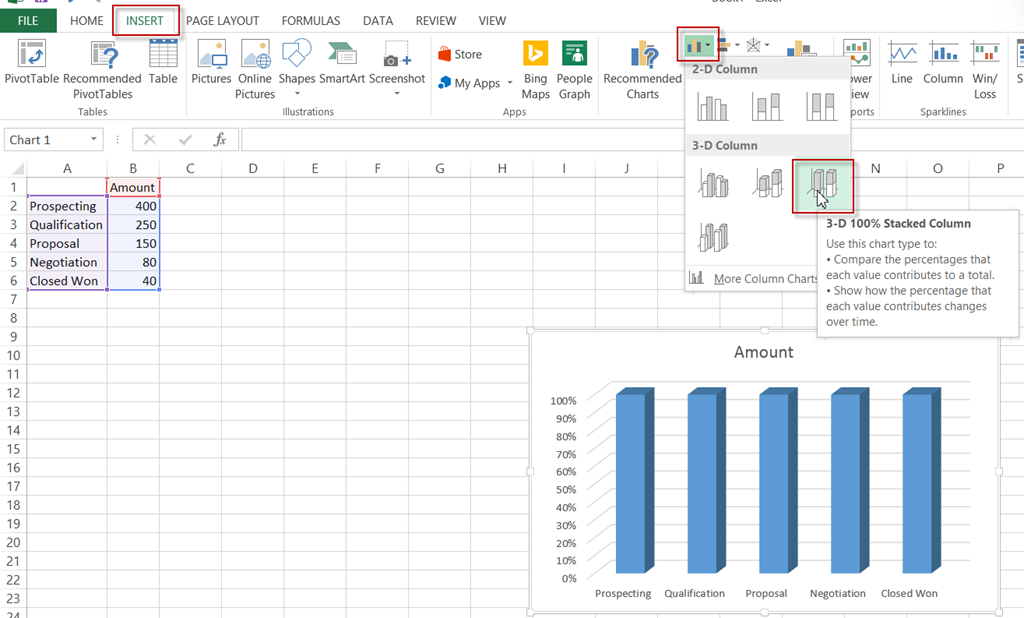 Pyramid Chart Excel 2010