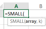 Small Function Excel