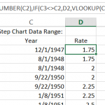 Step Chart Small Function Cell D3