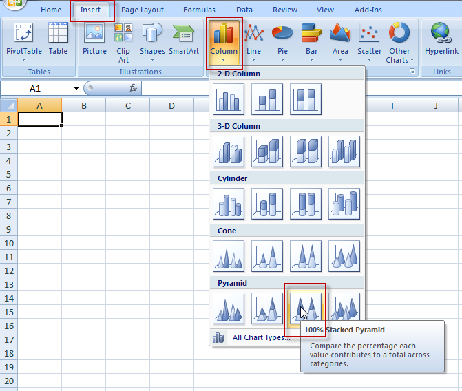 Different Types Of Charts In Excel 2013