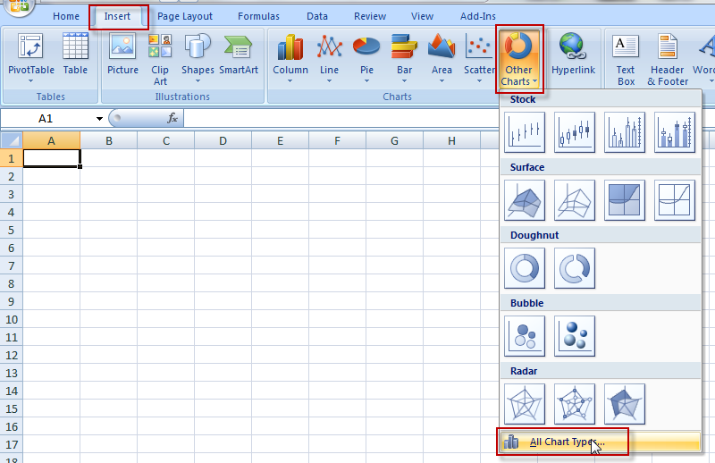 Clustered Cylinder Chart Excel