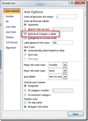 Edit labels in excel chart