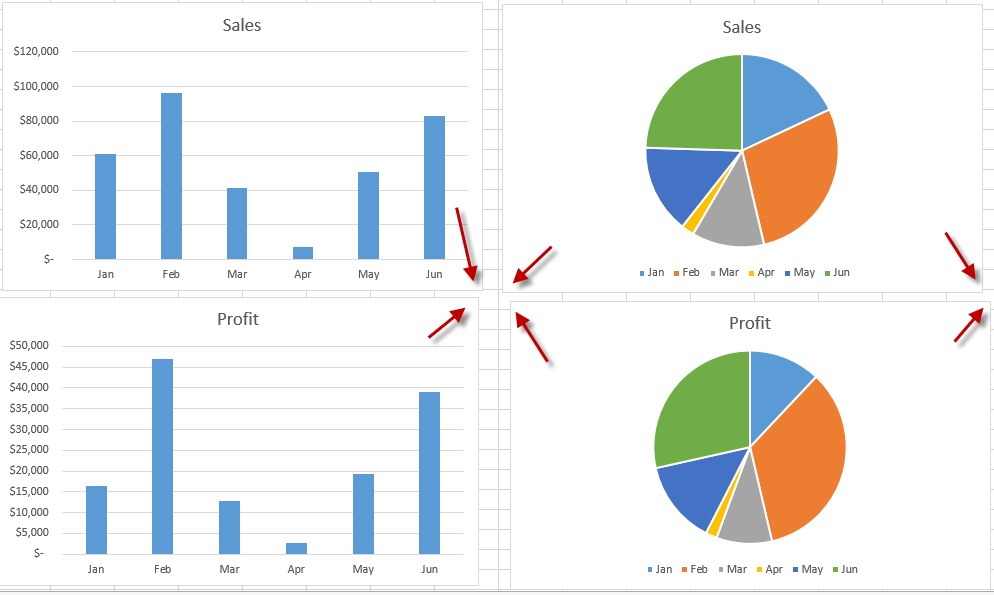 To Resize An Embedded Chart