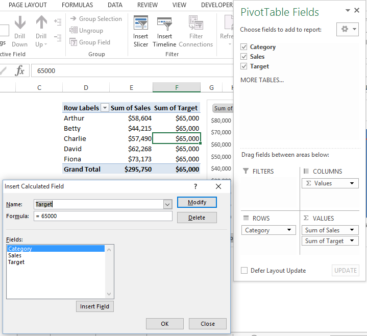 Add Line To Pivot Chart