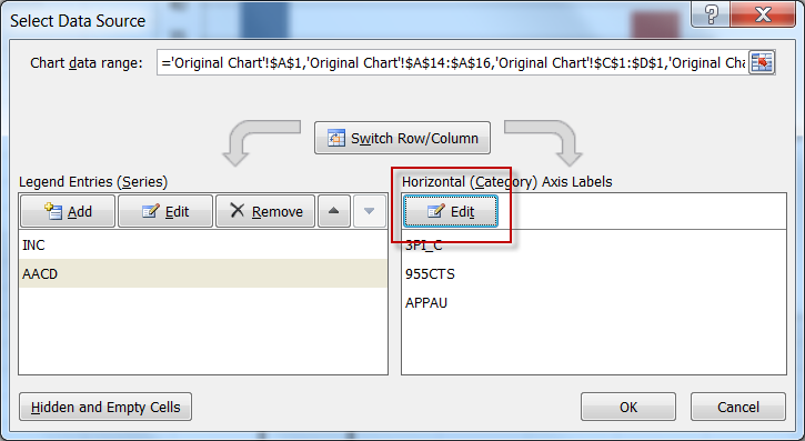 Chart Axis Labels Excel