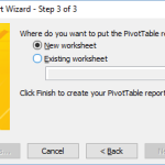 Classic Pivot Table Wizard Step 3