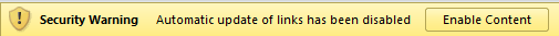 Excel Security Warning