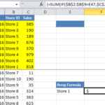 Sample Excel Array SUM and IF Formula