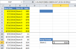 Advanced Excel Summation Skills – Using ARRAY Formulas to Check for ...