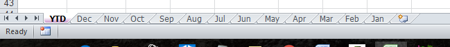 Multiple Excel Tabs December to January