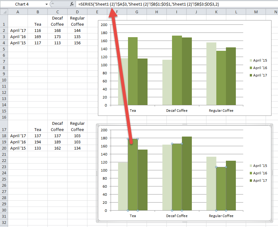 Duplicate Chart Excel