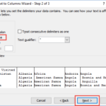 Text to Columns Wizard Comma Delimeter Checkbox