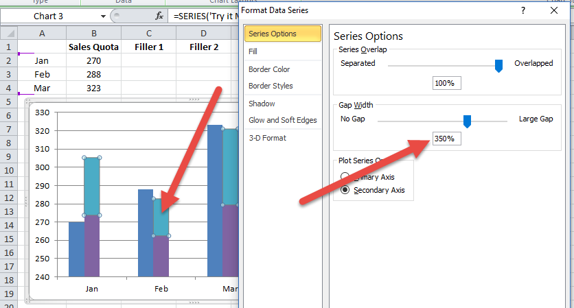 Stacked Clustered Column Chart Excel