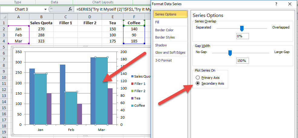 Excel Clustered Column Chart