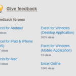Excel Suggestion Box Feedback Forums
