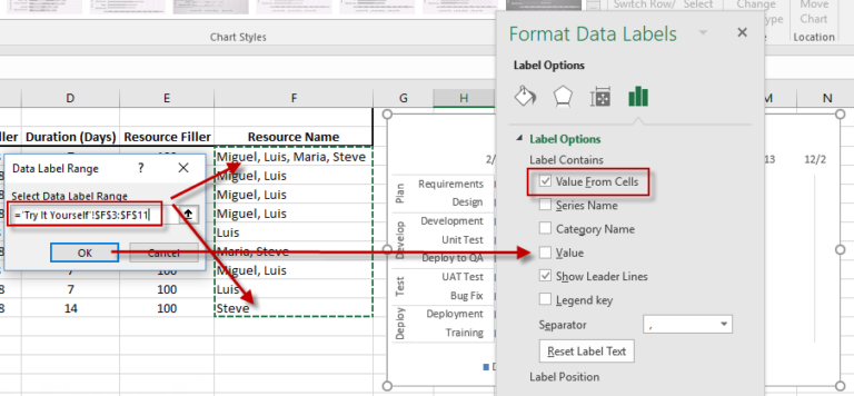 How-to Easily Add Task Information to Excel 2016 Gantt Charts | Excel ...