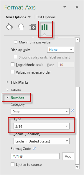 Excel 2016 Number Format Options Dialog Box