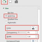 Create Vertical Line Between Columns Vertical Error Bars Line Options Dialog Box